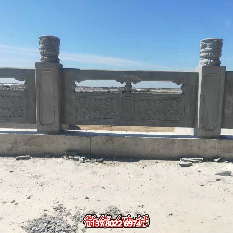 精美大理石石雕户外河道围栏雕塑