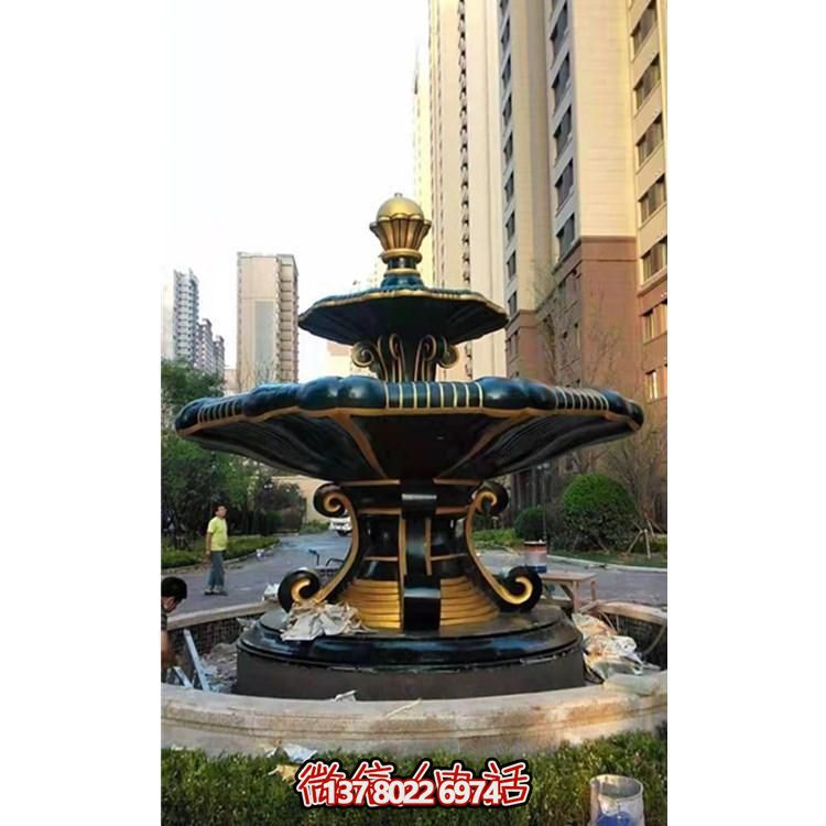 欧式风格石雕大型喷泉雕塑，点缀别墅小区
