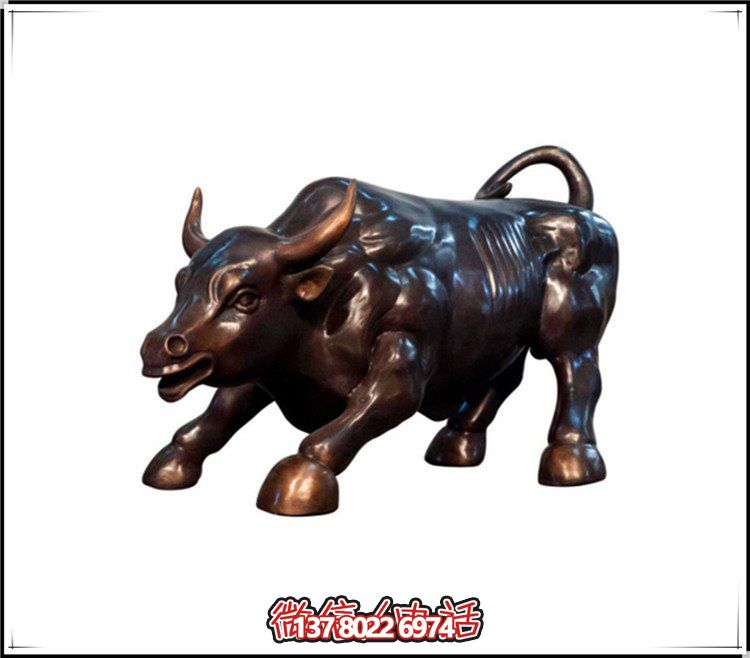 企业铜雕耕牛雕塑