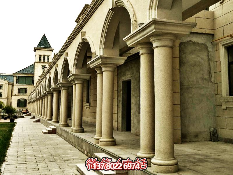 欧式风格简易大理石罗马柱酒店装饰 欧式风格简易大理石罗马柱酒店装饰