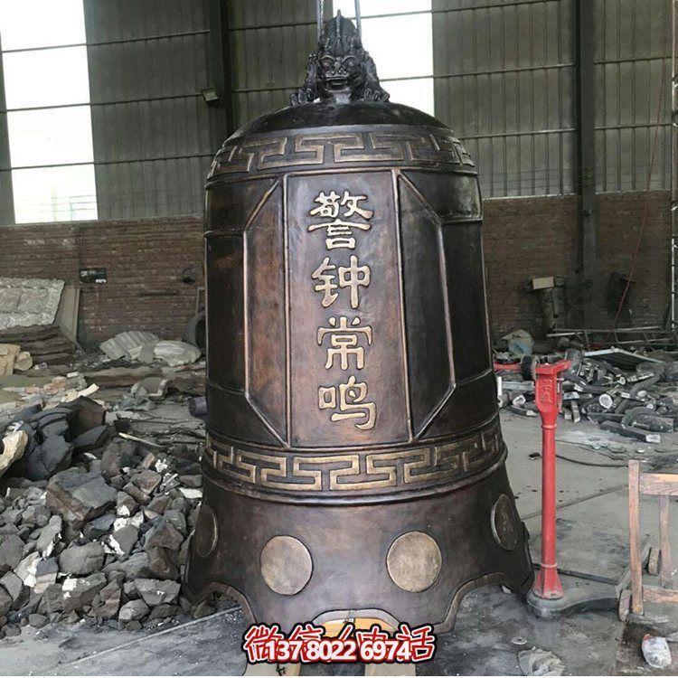 大型仿铜钟玻璃钢雕塑，给景区、寺庙、园林带来更多美好