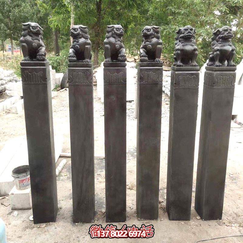 古雅青石仿古石狮子拴马柱,点缀庭院门前 古雅青石仿古石狮子拴马柱,点缀庭院门前