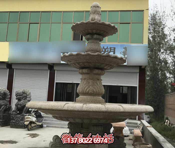 欧式庭院砂岩喷泉石雕别墅 欧式庭院砂岩喷泉石雕别墅