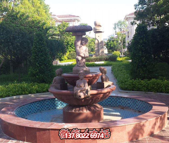 创造绚丽多彩的美景——多层喷泉景观石雕 创造绚丽多彩的美景——多层喷泉景观石雕