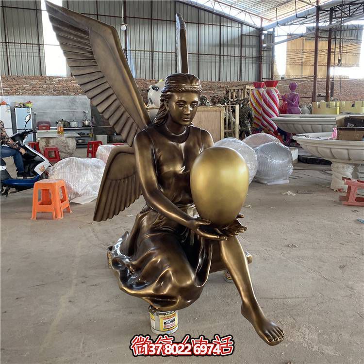 西方仿铜雕塑玻璃钢花仙子给您的户外园林带来美丽景观