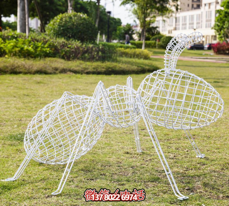 大型不锈钢镂空蚂蚁雕塑景观装饰品 大型不锈钢镂空蚂蚁雕塑景观装饰品