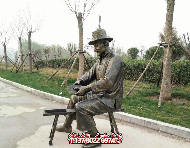 雕刻精美的铜雕老人雕塑 雕刻精美的铜雕老人雕塑