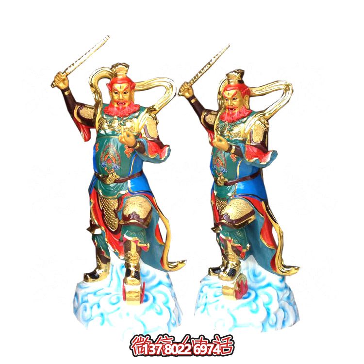玻璃钢彩绘王灵官雕塑——给寺庙添彩 玻璃钢彩绘王灵官雕塑——给寺庙添彩