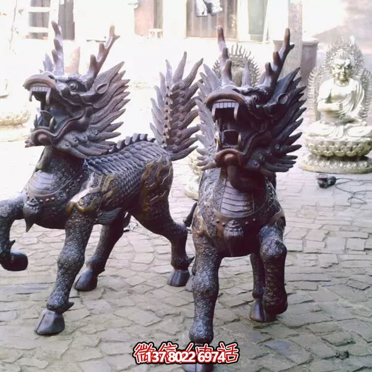不锈钢雕塑——精美的麒麟,奔跑、吼叫的象征 不锈钢雕塑——精美的麒麟,奔跑、吼叫的象征