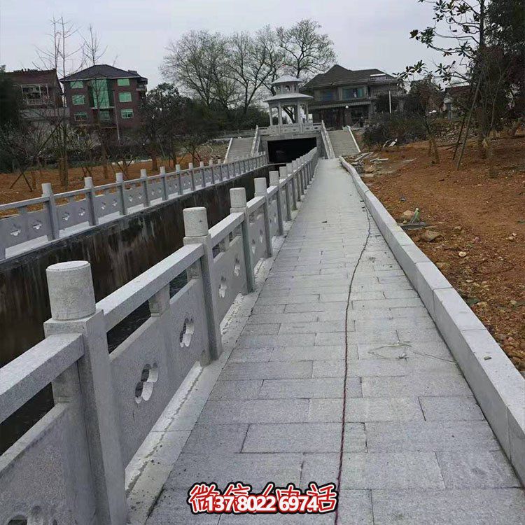 精美大理石护栏雕塑，点缀河道户外环境