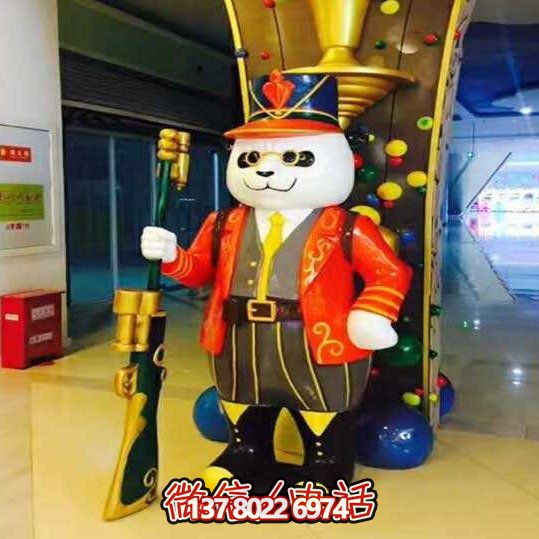 彩绘玻璃钢熊猫卡通装饰