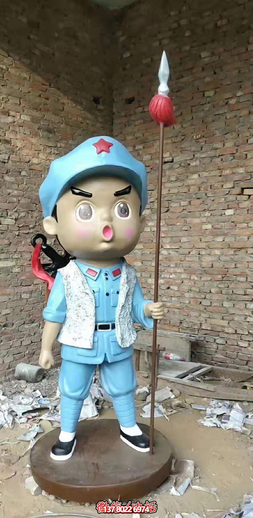玻璃钢小红军雕塑广场人物雕塑户外摆件红军雕塑 玻璃钢小红军雕塑广场人物雕塑户外摆件红军雕塑