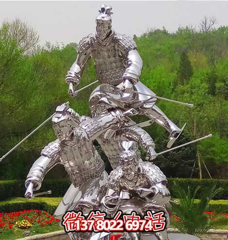 园林景区创意古代不锈钢滑雪人物主题雕塑 园林景区创意古代不锈钢滑雪人物主题雕塑