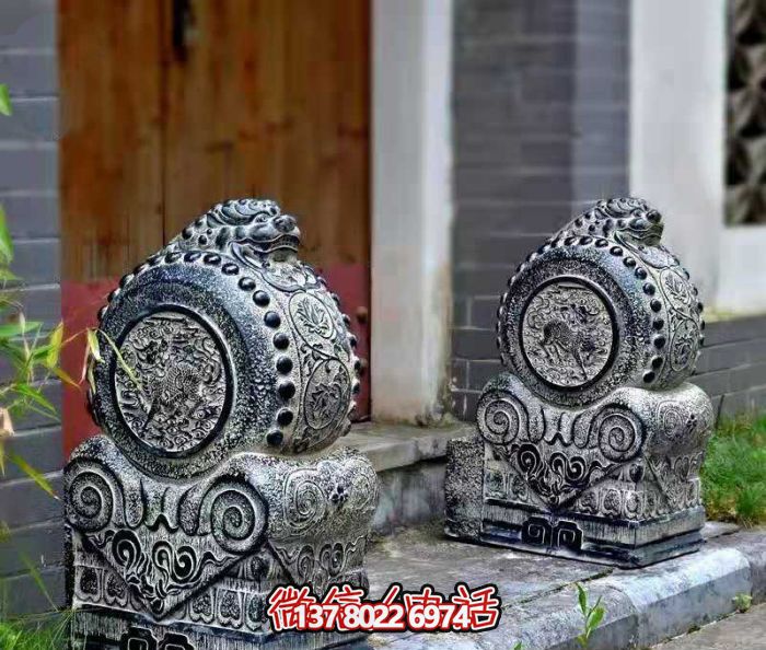 古宅门口仿古做旧抱鼓石镇宅石门墩 古宅门口仿古做旧抱鼓石镇宅石门墩