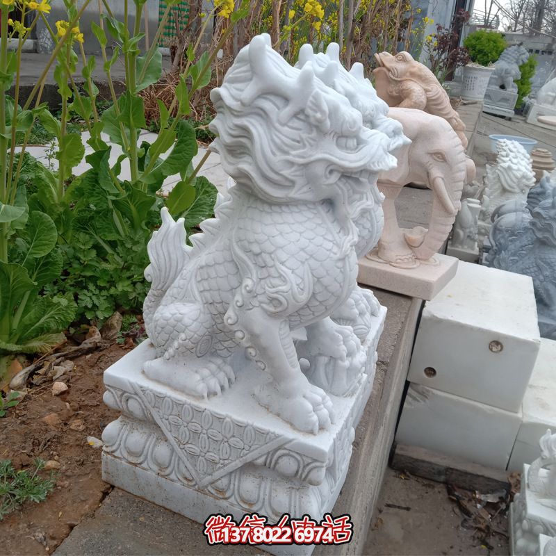 庭院汉白玉石雕貔貅雕塑 庭院汉白玉石雕貔貅雕塑