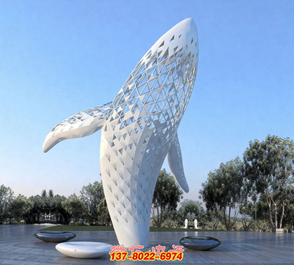 鲸落幻梦：不锈钢编织的景观艺术趣味之境