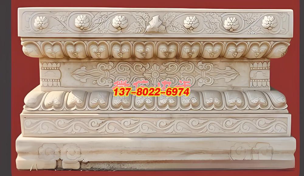 汉白玉须弥座传统石雕:繁花卷草纹的古韵传承 汉白玉须弥座传统石雕:繁花卷草纹的古韵传承