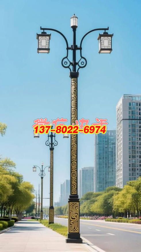 文脉流光——不锈钢灯杆