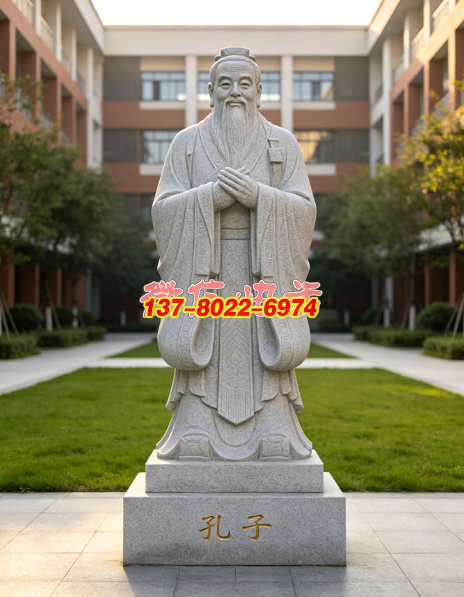 先师孔圣立园润育桃李——孔子雕塑