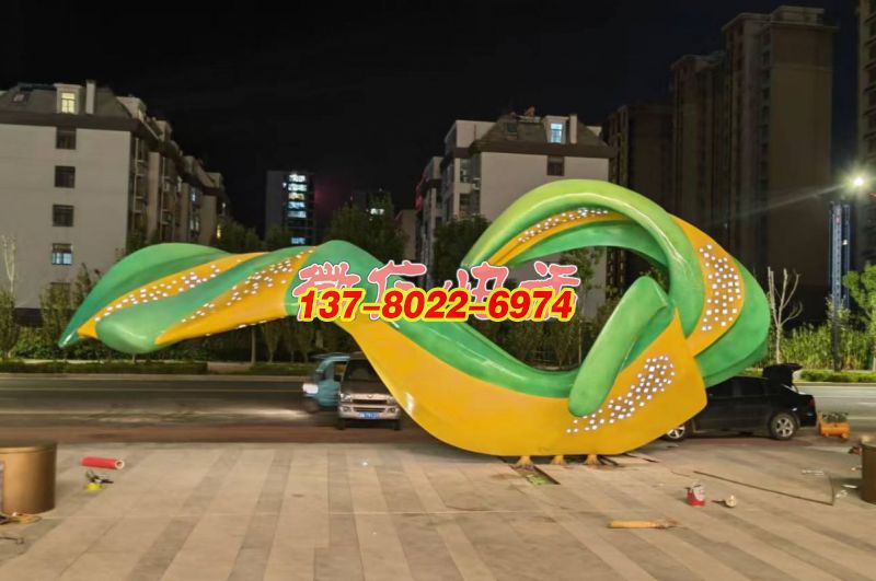 不锈钢景观雕塑项目—山东齐河县阳光云境景观雕塑工程