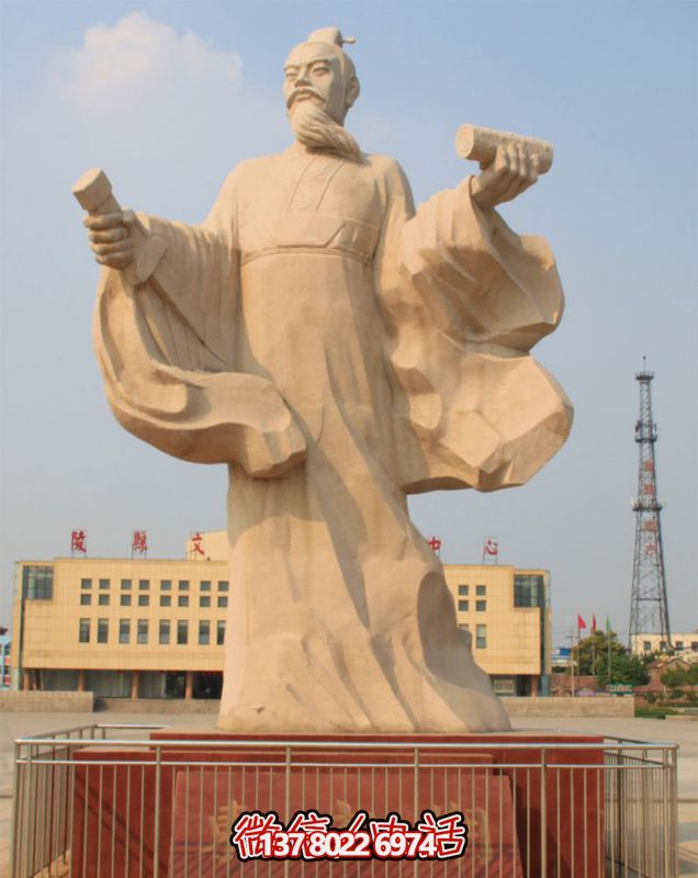 中国历史名人鲁班石像 中国历史名人鲁班石像