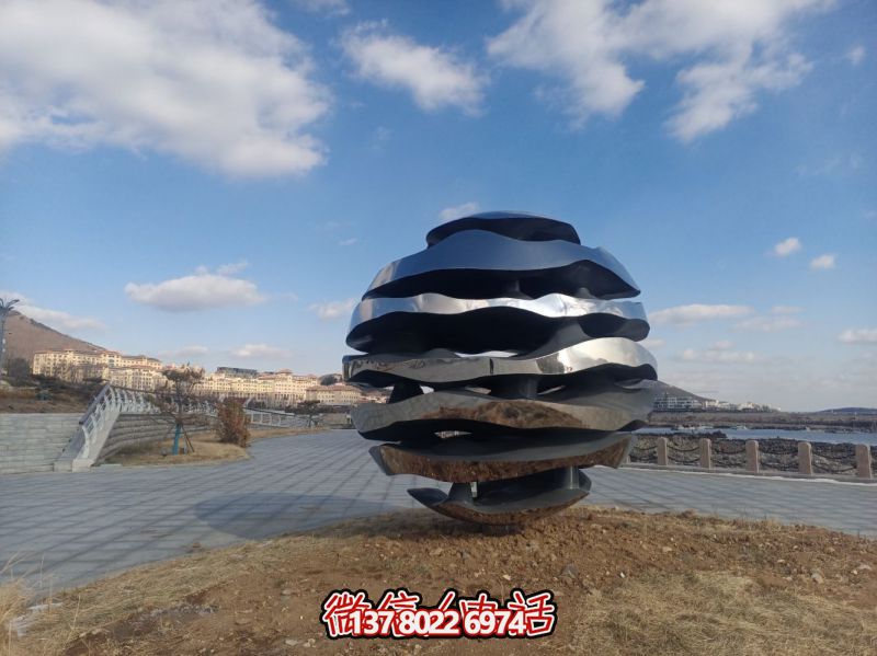 创意不锈钢球形景观雕塑