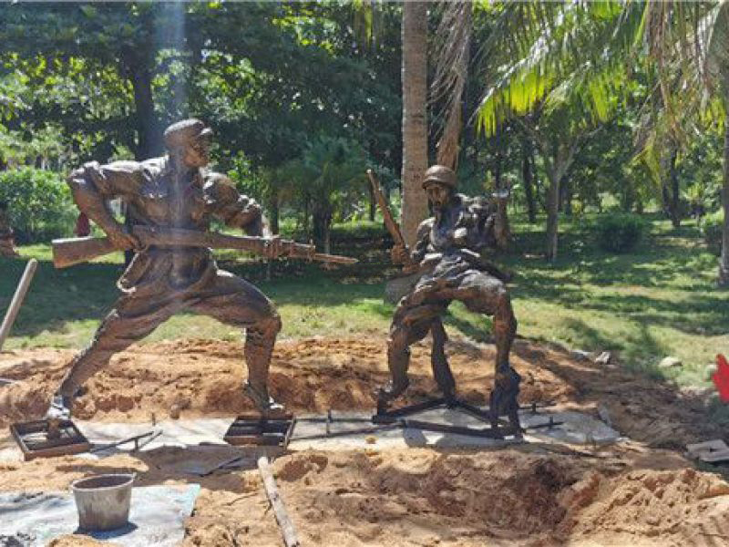 解放公园铸铜人物雕塑
